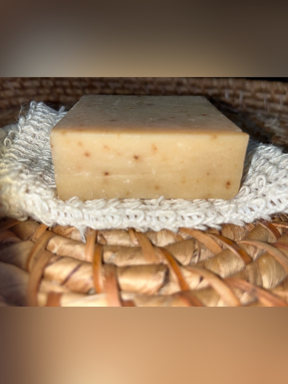 Handmade Natural oat and goat milk Soap Bar with exfoliating cover